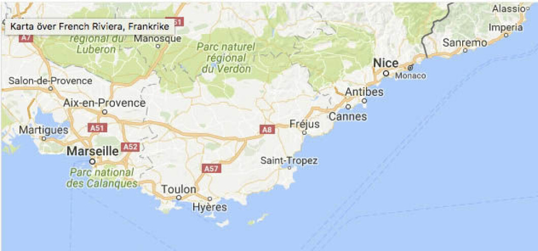 Cote d’Azur, den blå kusten. Det är här “man ska vara”.