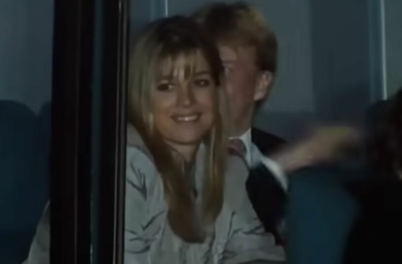 Máxima Zorreguieta på den tiden hon var hemlig kunglig flickvän. Bakom skymtar Willem-Alexander. Máxima Zorreguieta när hon var Willem-Alexanders hemliga flickvän