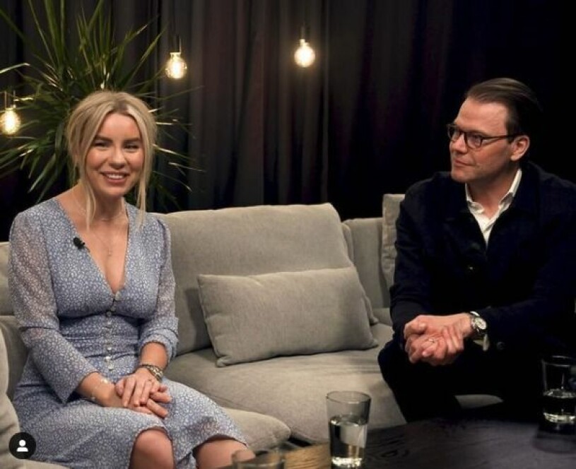 Peppigt när prins Daniel och Therése Lindgren pratade om vägen till framgång. Therése Lindgren Prins Daniel Entreprenörspeppet 2021