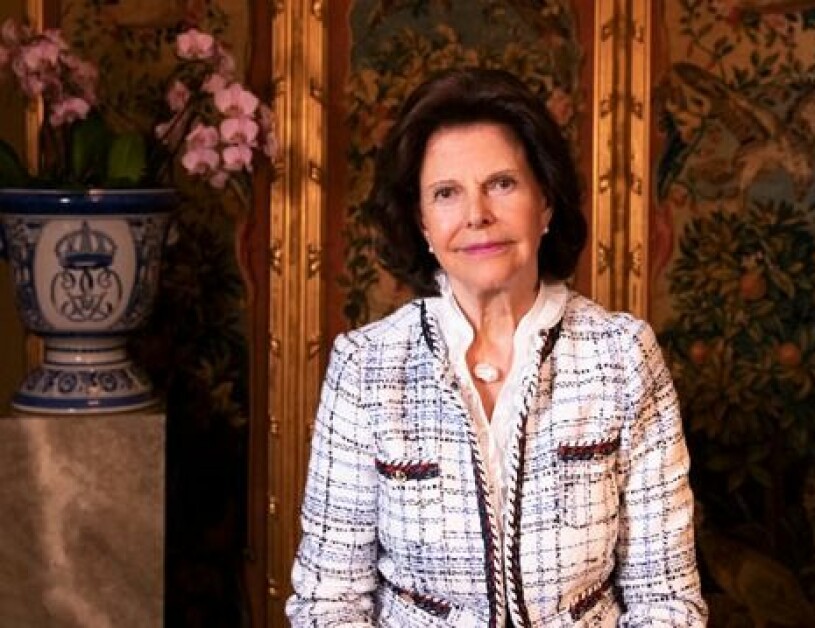 Drottning i gårdagens Chanellook, ett säkert kort. Drottning Silvia
