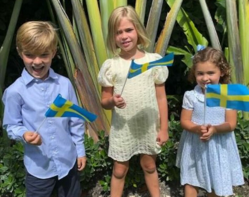 De kungliga Miami-barnen är hemma igen! Prins Nicolas Prinsessan Leonore Prinsessan Adrienne Nationaldagen 2021