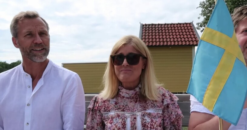 Christian och Pernilla syns tillsammans i Biancas midsommarvlogg! christian bauer pernilla wahlgren