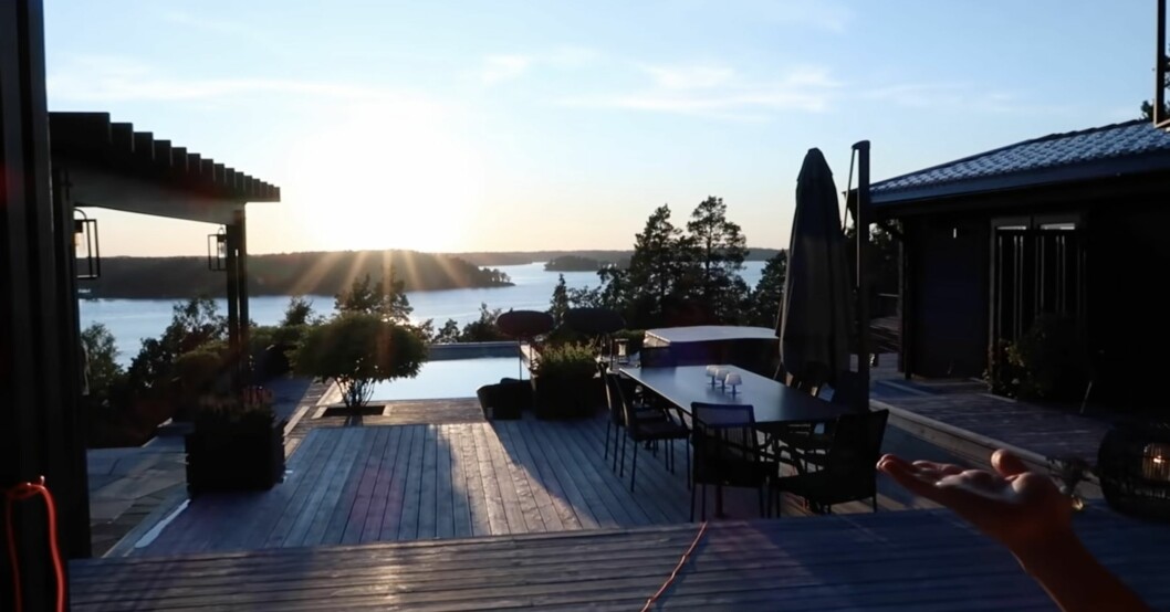 Utsikten från Biancas lyxvilla – där hon spenderat semestern ensam. Bianca Ingrosso villa