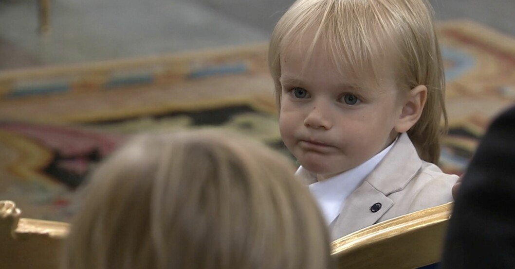 Prins Gabriel fyller 4 år den 31 augusti! Prins Gabriel under prins Julians dop 2021