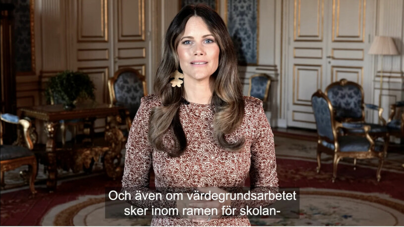 Prinsessan Sofia skickade en videohälsning.