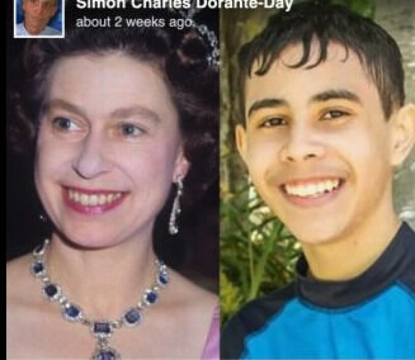Drottning Elizabeth och vad som skulle kunna vara hennes barnbarnsbarn – om dessa chockuppgifter är sanna: Simon Charles son. Drottning Elizabeth Simon Charles Dorante-Day son