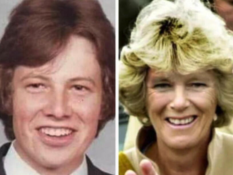 Simon Charles som ung. Till höger Camilla Parker Bowles, som han pekar ut som sin biologiska mamma. Simon Charles Dorante-Day Camilla Parker-Bowles