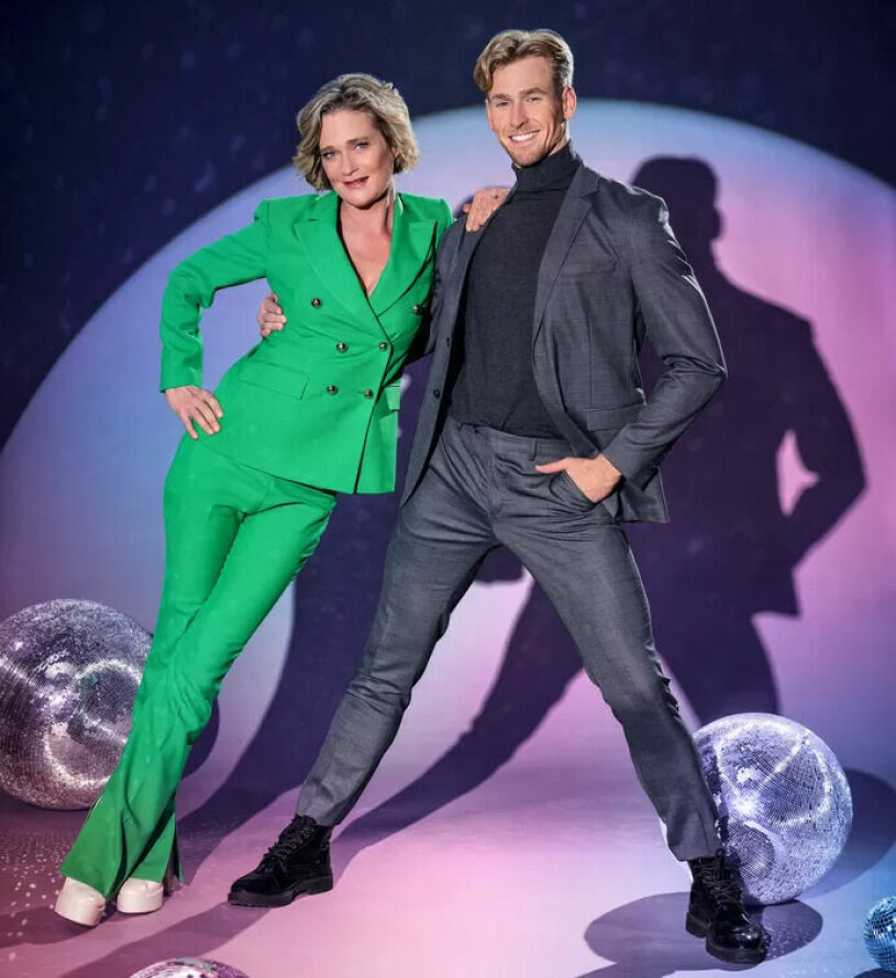 Nya realitystjärnan prinsessan Delphine med sin danspartner Sander Bos.