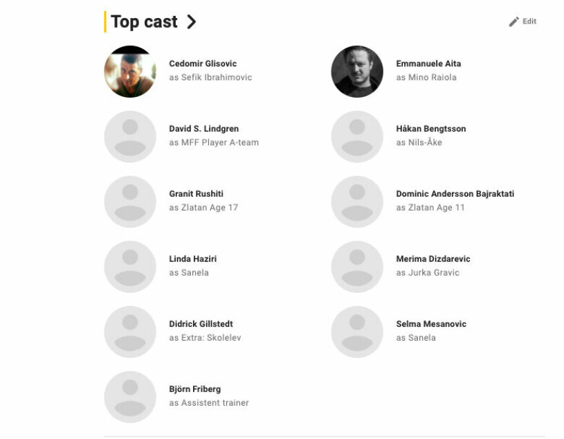 På IMBD ser det inte ut som att någon ska spela Helena Seger. IMBD