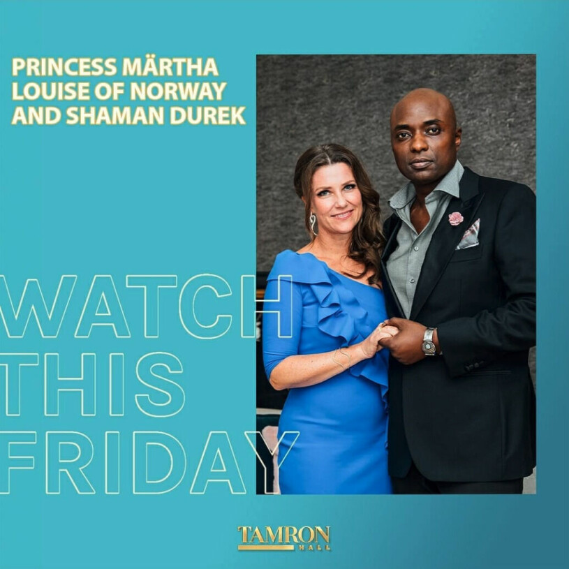 Bilden som Shaman Durek la ut i natt. Prinsessan Märtha Louise Shaman Durek Tamron Hall Talkshow
