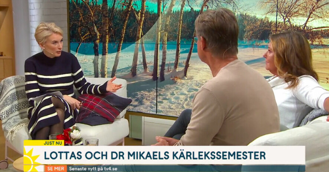 Jenny Strömstedt tar upp att Lotta Engberg och Mikael Sandström är olika... Jenny Strömstedt i Nyhetsmorgon