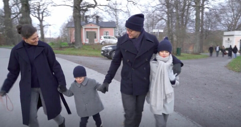 En matchande familj! Kronprinsessan Victoria, prins Oscar, prins Daniel, prinsessan Estelle