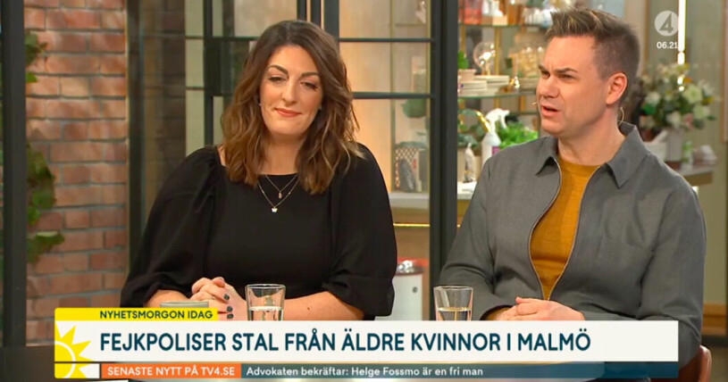 Det blev dålig stämning i studion i morse. Soraya Lavasani och Anders Pihlblad i TV4 Nyhetsmorgon