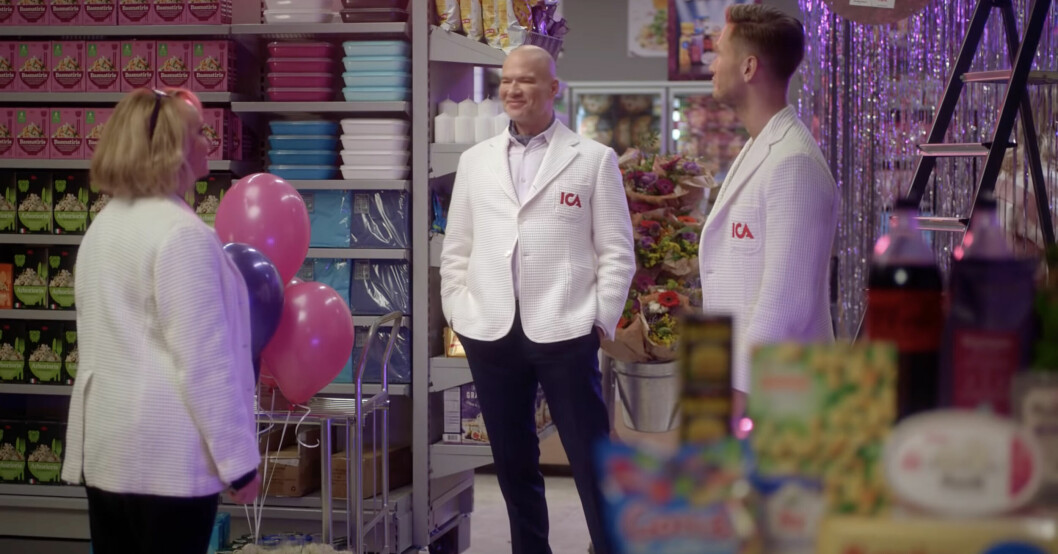 Nanne Grönwall, Andreas Lundstedt och Viktor Frisk har ersatt den vanliga ensemblen i Ica-reklamen.