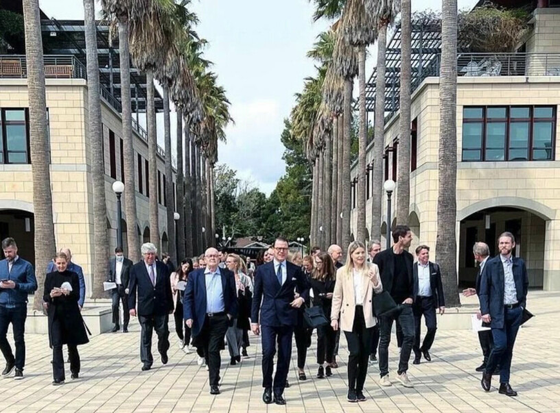 Delegationen från Prins Daniels Fellowship i Silicon Valley. Detta är en resa som man arrangerar varje år för att stimulera idé- och affärsutbyte med andra marknader. Prins Daniels Fellowship i Kalifornien 2022