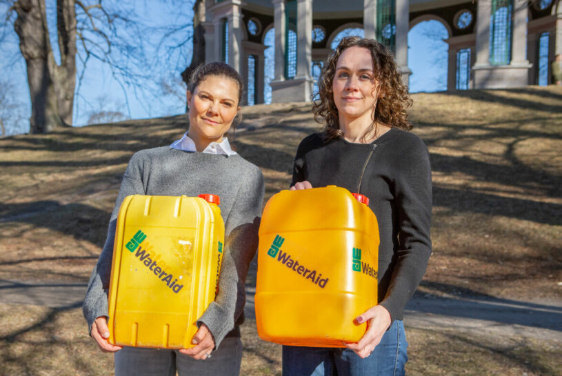 Kronprinsessan är beskyddare för Wateraid som arbetar för att förbättra tillgången till rent vatten, sanitet och hygien i världens fattigaste samhällen. Här med Wateraids generalsekreterare Anna Nilsdotter. Kronprinsessan Victoria med WaterAids generalsekreterare Anna Nilsdotter