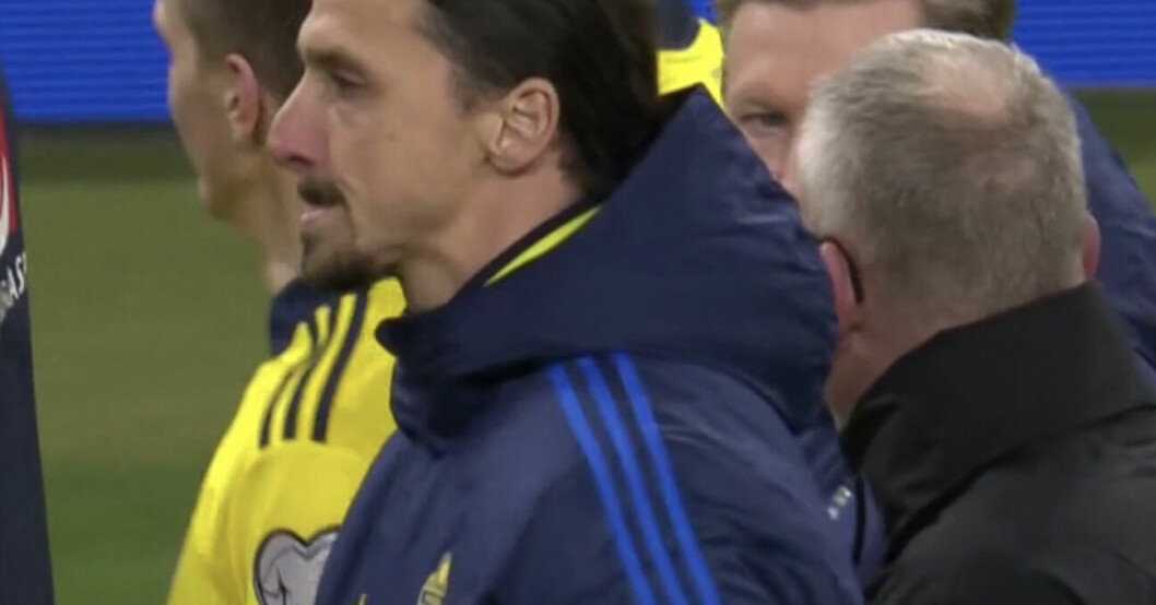 En sammanbiten Zlatan Ibrahimovic, trots segern.