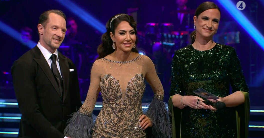 "Doktor Mouna" hyllades av domarna efter sitt framträdande i lördagens Let's Dance. Tobias Wallin, Doktor Mouna och Petra Mede