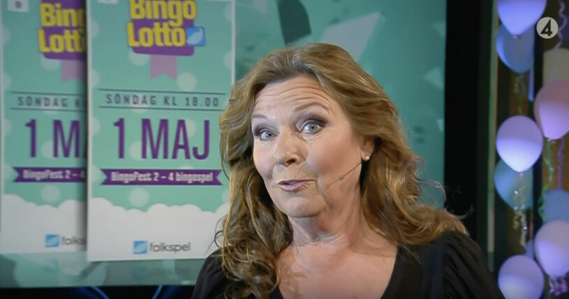 Både Lotta och hennes öga ser ut att må bra igen! Lotta Engberg Bingolotto 1 maj 2022