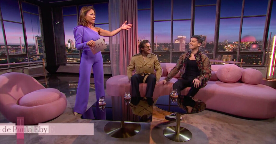 Så här såg det ut i premiäravsnittet av vårsäsongens Tilde. Tilde de Paula, Benjamin Ingrosso och Oscar Zia
