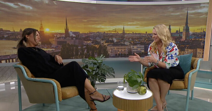 Anna blev lite generad av Biancas frågor! Bianca Ingrosso och Anna Brolin i Efter fem