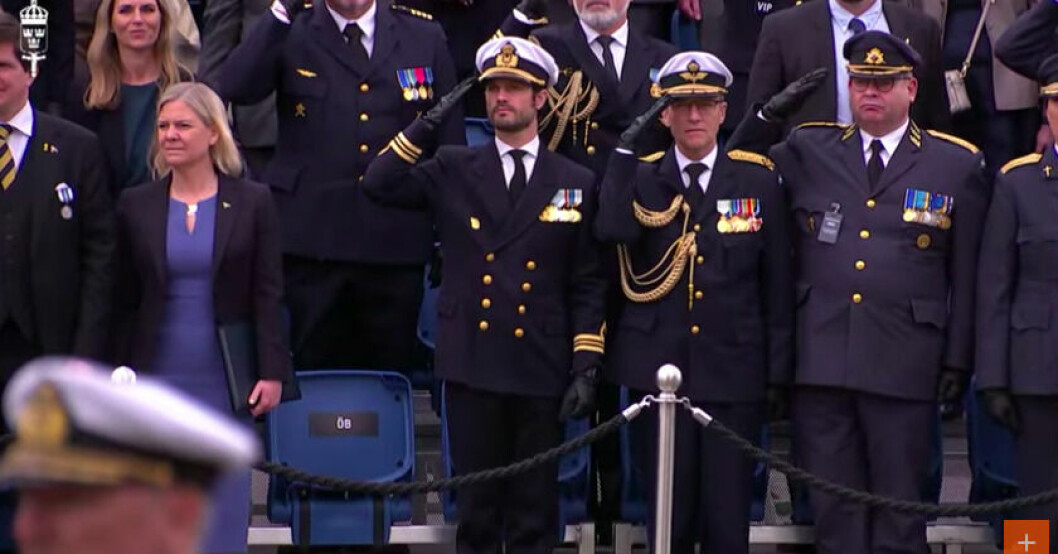 Prins Carl Philip under Försvarsmaktens ceremoni. Prins Carl Philip på Veterandagen