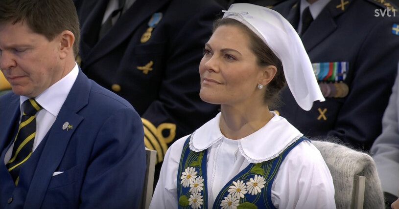 Victoria hade tårfyllda ögon under det fina talet.