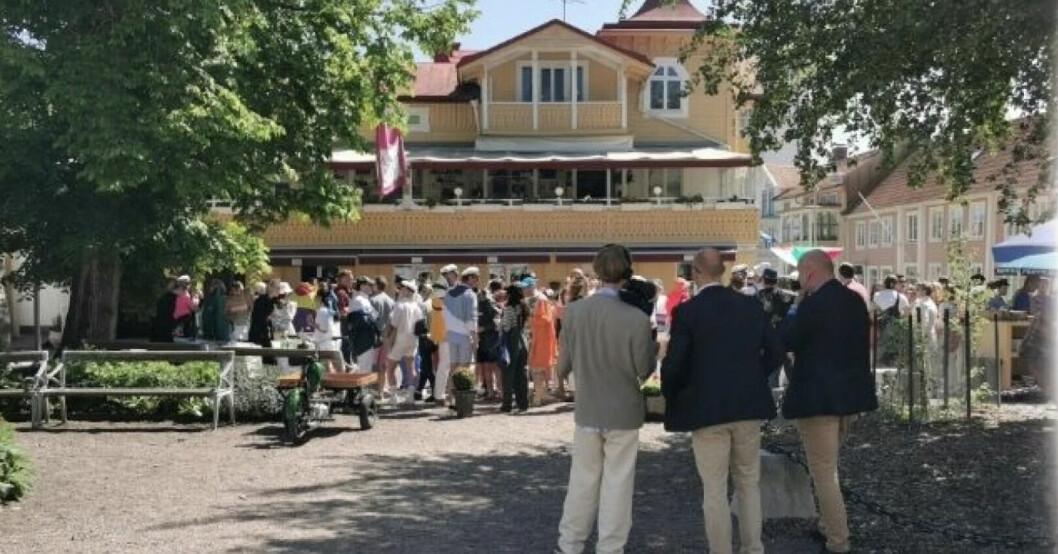 120 pers fortsatte bröllopsfirandet på Johans krog på Marstrand. Foto: Privat
