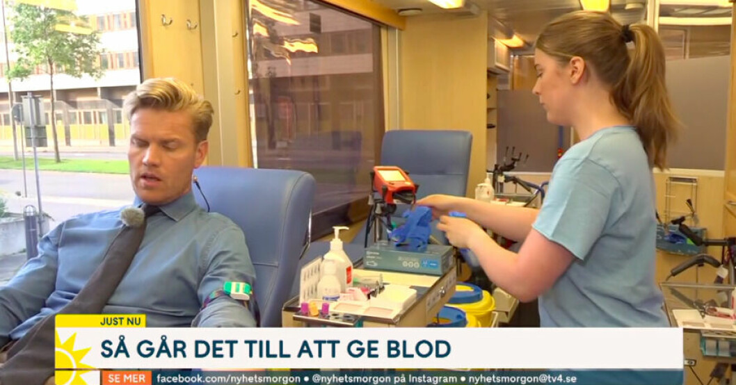 Martin Järborg tappas på blod i direktsändning. Martin Järborg i Nyhetsmorgon