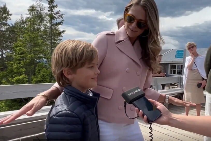 Eller att hon skulle börja jazza mitt under intervjun? Prinsessan Madelene och prins Nicolas på Skuleberget 2022
