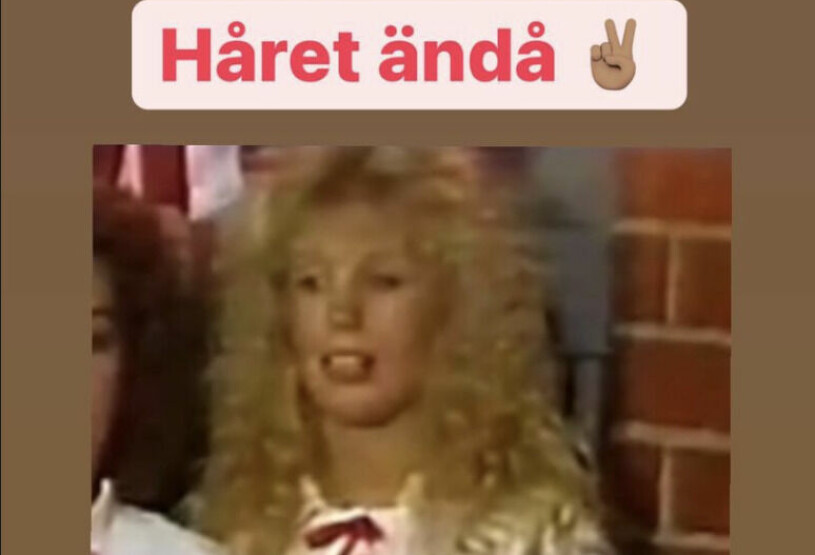 Jenny Strömstedt hade en helt annan frisyr när hon var 15 år gammal. Jenny Strömstedt