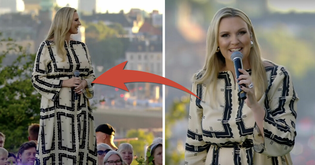Sanna Nielsen strålar i Allsång på Skansen – så mycket kostar klänningen!