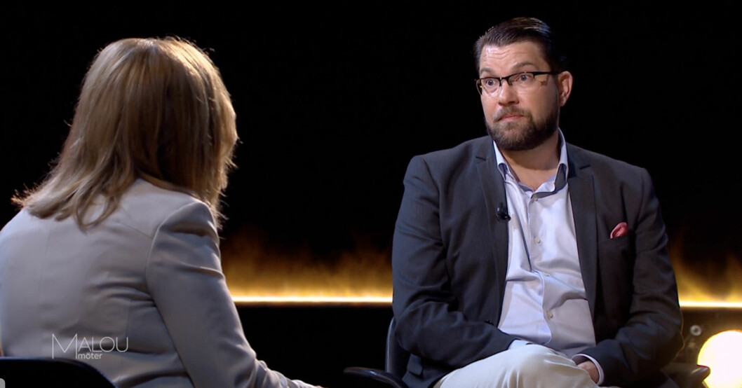 Jimmie Åkesson är kvällens gäst i Malou möter.