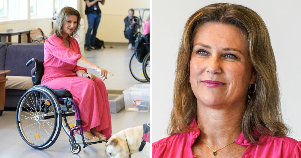 Märtha Louise i rullstol på nya bilder – men prinsessan vägrade att svara på frågor