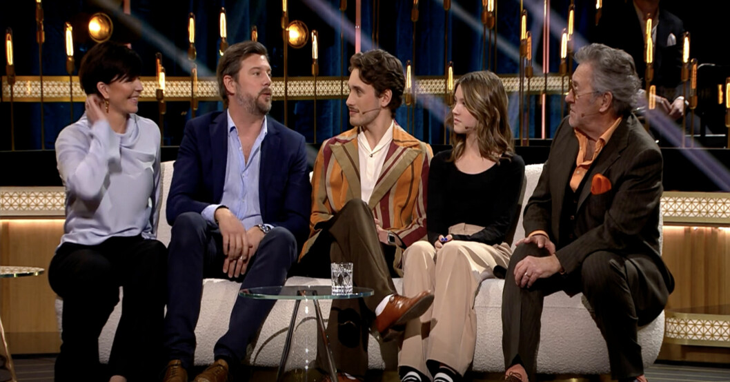 Ann-Charlotte Nilsson, Anton Körberg, Erlend Körberg och Elvira Körberg var på plats för att hylla Tommy Körberg. Ann-Charlotte Nilsson, Anton Körberg, Erlend Körberg och Elvira Körberg