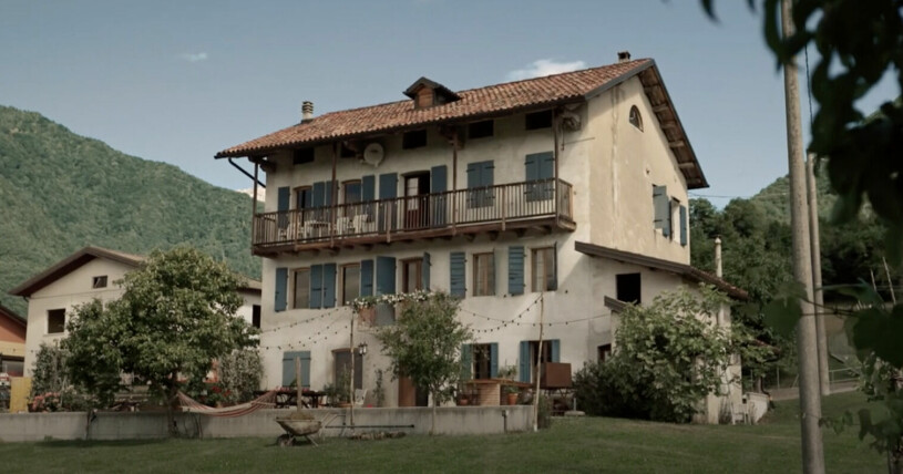 Zias familjegård i staden Feltre i Veneto, Norra Italien. Skärmdump: TV4