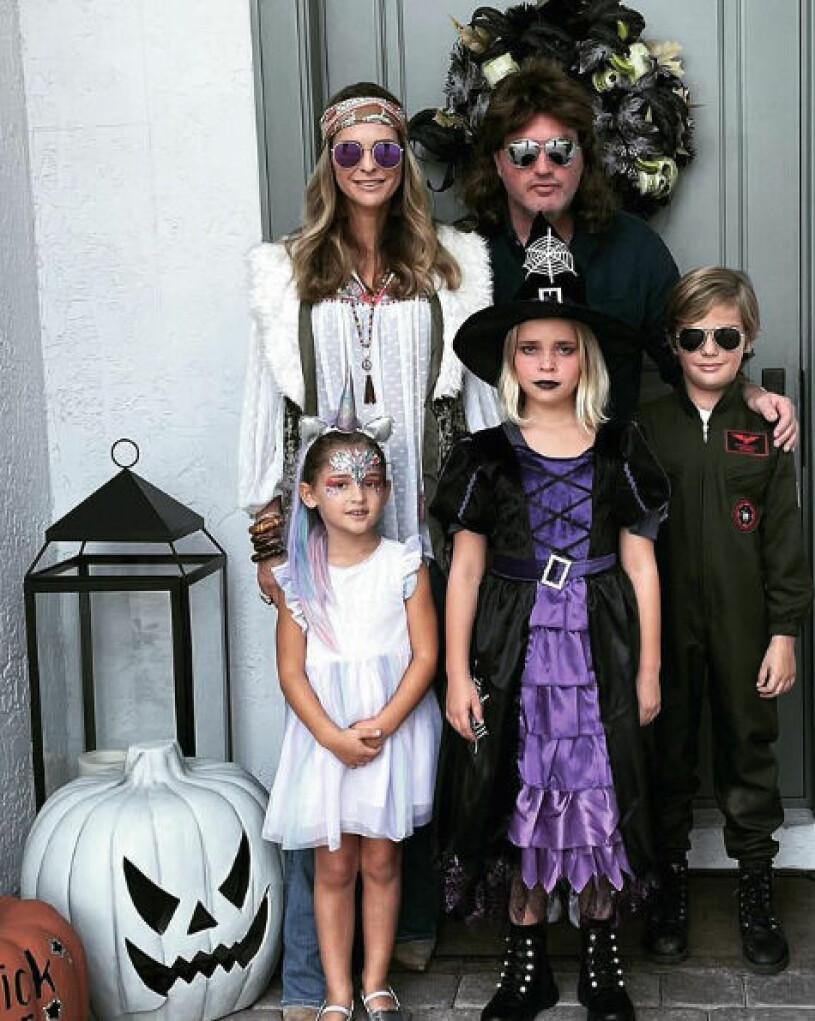Prinsessan Madeleine, Chris O’Neill, prinsessan Adrienne, prinsessan Leonore och prins Nicolas på Halloween 2022