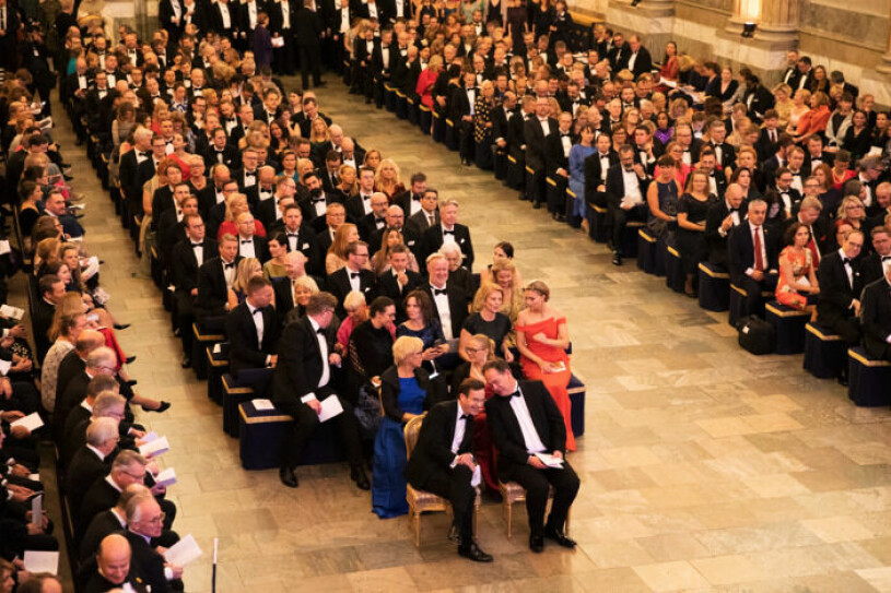 Kvällen började med konsert. Fast i kungliga kretsar kallas det för divertissement. Konsert i Rikssalen vid Riksdagssupén 2022