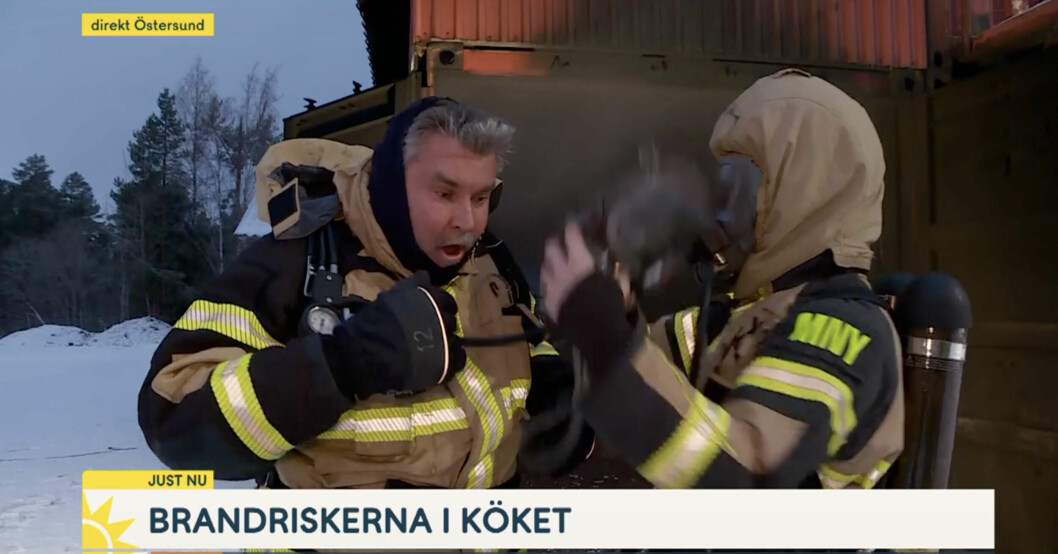 Marcus Noterius ser ut att vara smått tagen av upplevelsen.