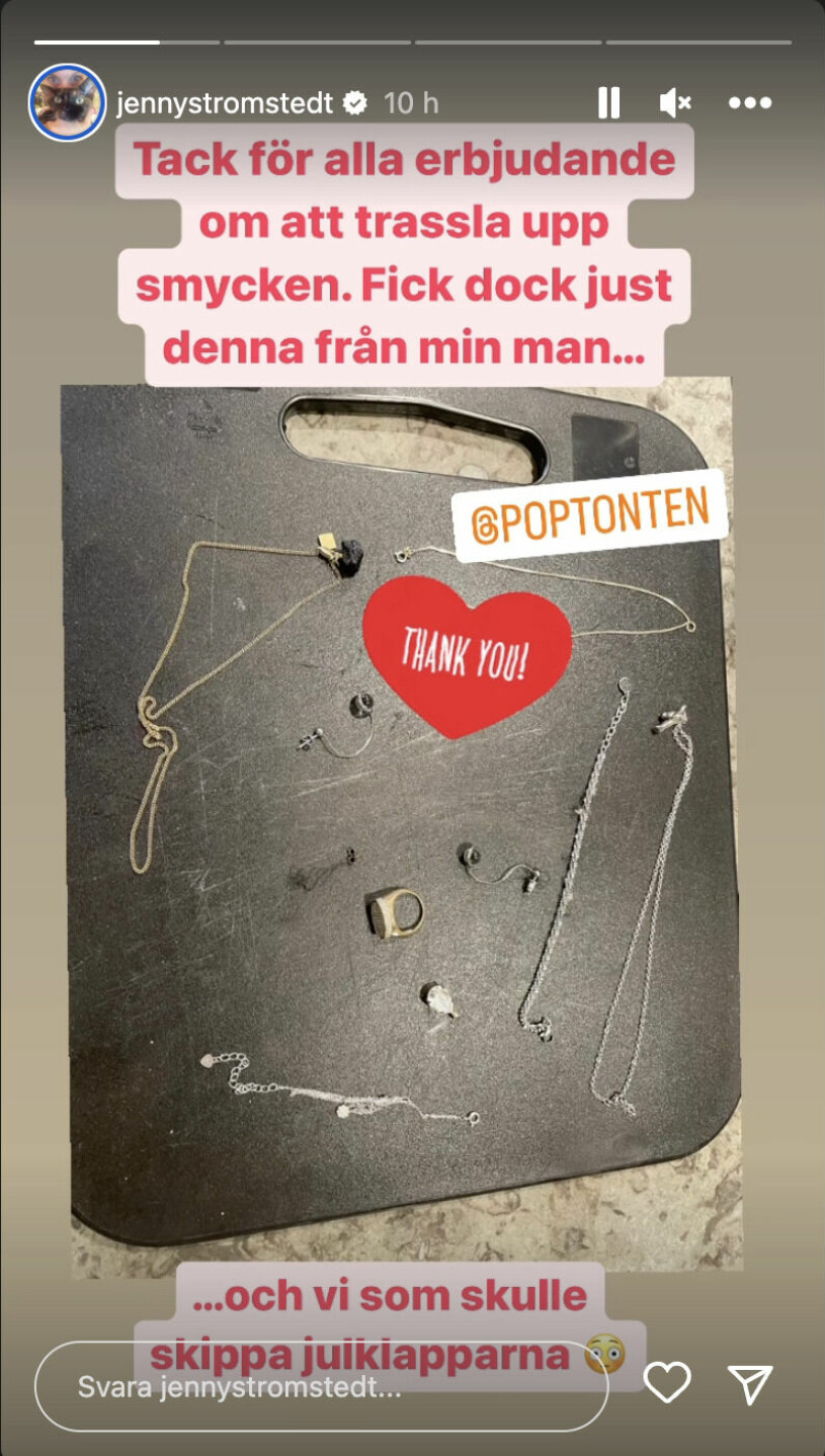 Jenny delar med sig av Niklas överraskning! Jenny Strömstedt Instagram
