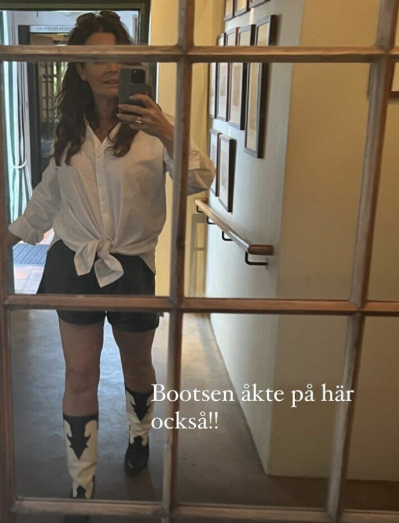 Bootsen fick såklart följa med hela vägen till Sydafrika. Carola Häggkvist i Sydafrika