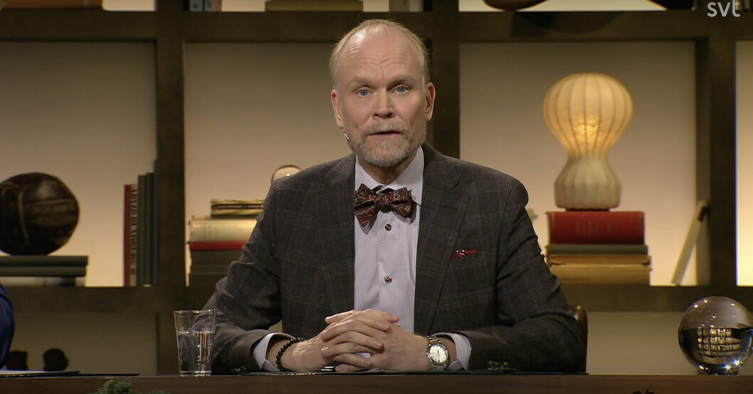 Kristian Luuk bjöd på en miss i förra veckans avsnitt av På spåret. Kristian Luuk i På spåret