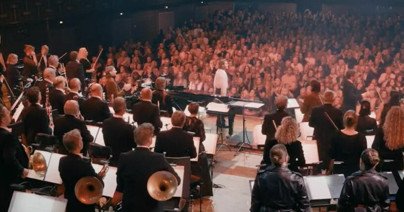 Benjamins konsert tillsamman med Kungliga filharmonikerna. Foto: TV4