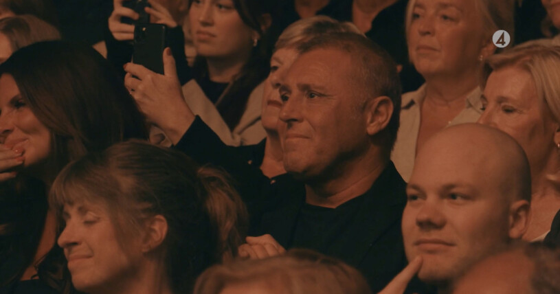 Emilio Ingrosso i publiken under Benjamin Ingrossos tv-sända konsert i Konserthuset i Stockholmm
