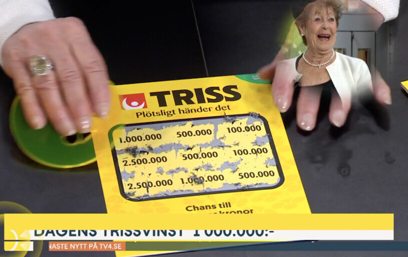 Ser du missen? En trisslott skrapades i Nyhetsmorgon med en vinst på en halv miljo