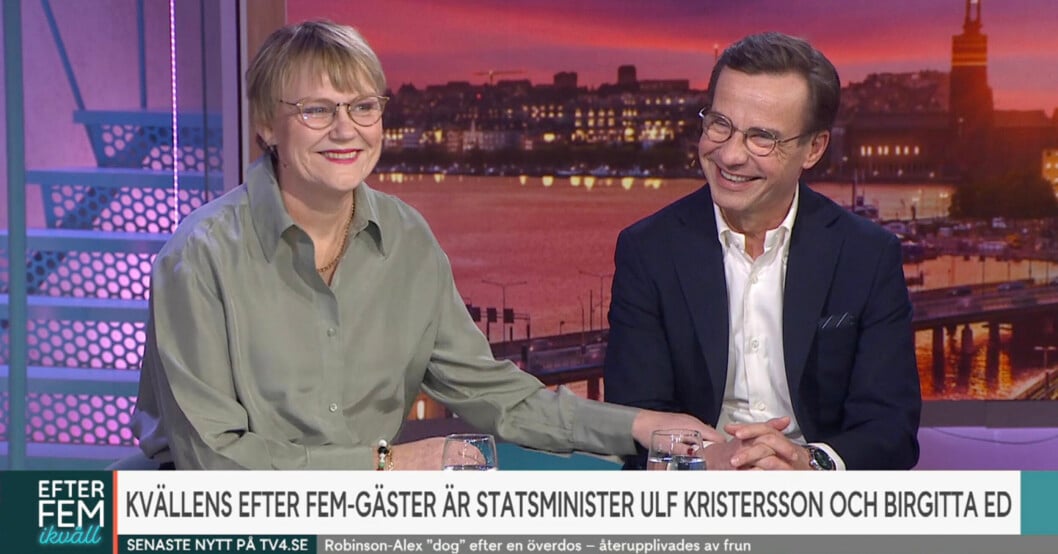 Det var endast glada miner när Birgitta dök upp i studion!