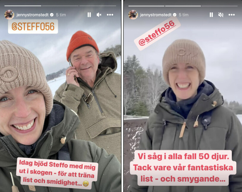 Jenny och Steffo hade en härlig eftermiddag ute i skogen.