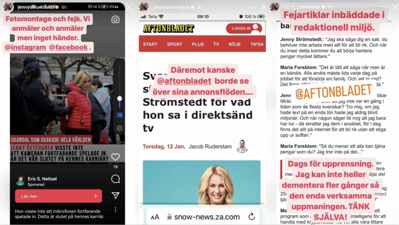 Jenny Strömstedt har fått nog av de fejkade artiklarna och annonserna.