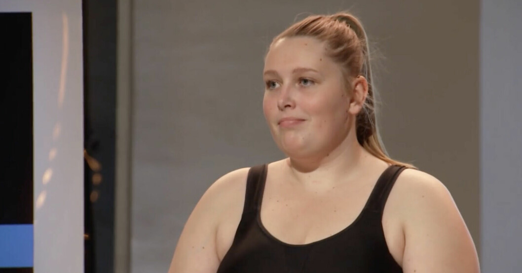 Sandra Jönsson under invägningen i Biggest Loser