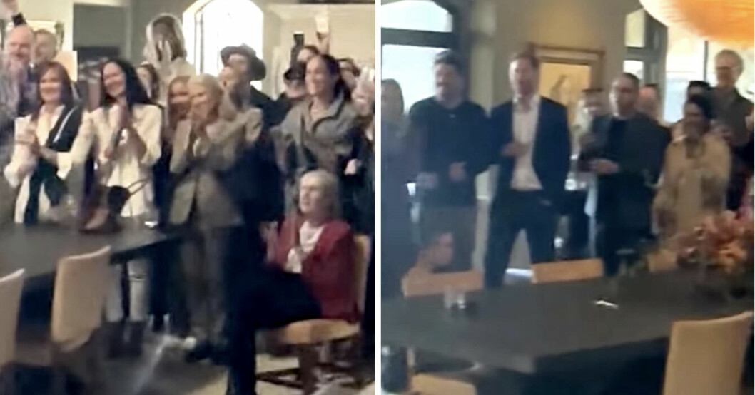 I videor från ceremonin syns flera kändisar – däribland Harry och Meghan.